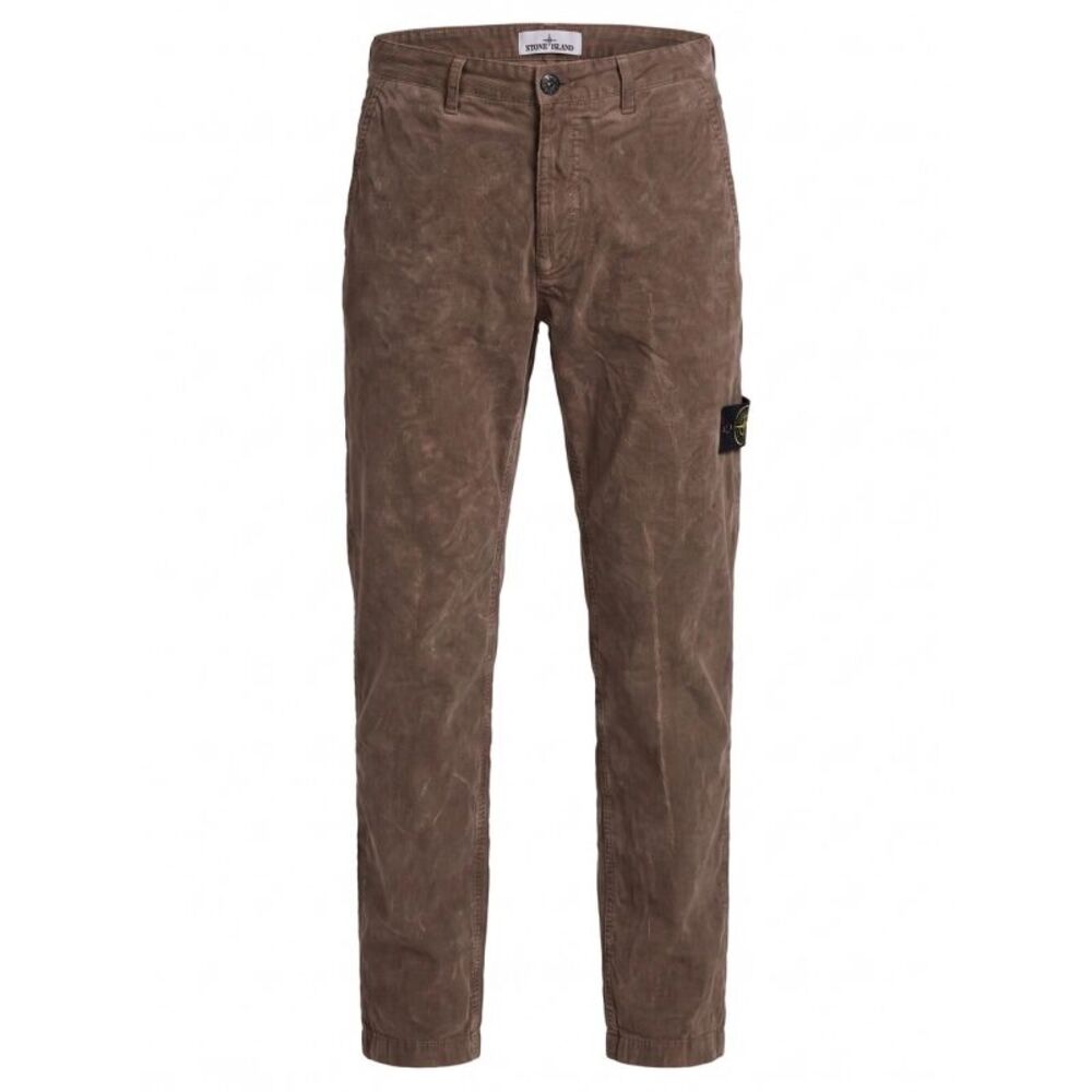 Stone Island Men Corduroy Garment Dyed `Terra` Pants